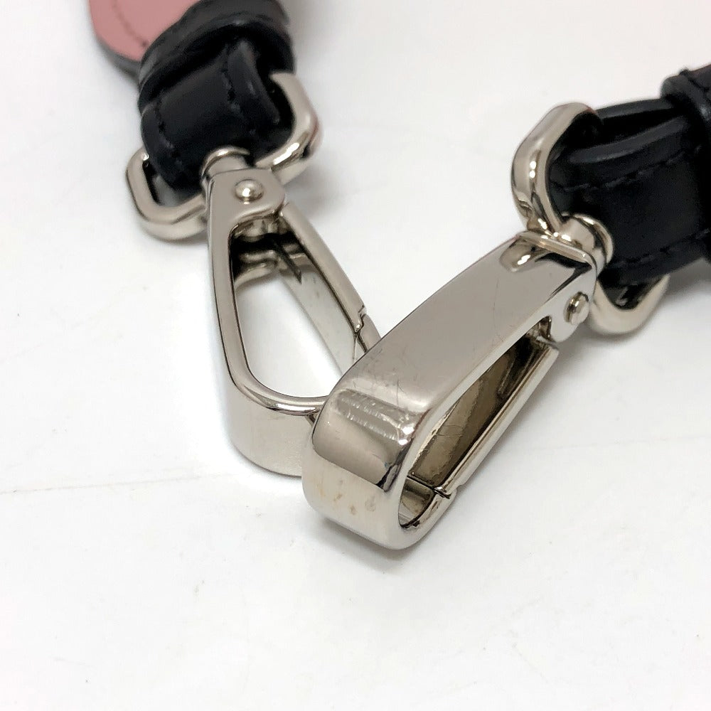 PRADA Shoulder Bag 1BD067 leather black ribbon