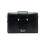 PRADA Shoulder Bag 1BD067 leather black ribbon