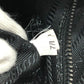 PRADA Shoulder Bag VA0802 leather black Front pocket Women Used Authentic
