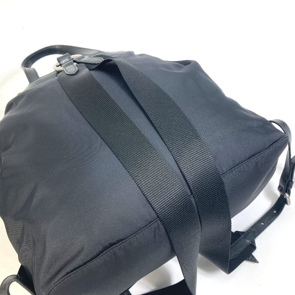 PRADA Backpack 1BZ811 Nylon black logo Studs mens Secondhand Authentic