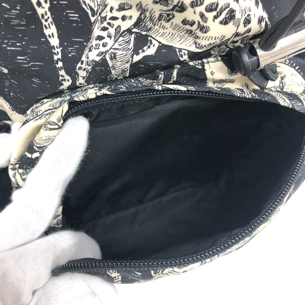 PRADA Backpack 2VZ135 Nylon black Animal total pattern