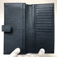 PRADA Long Wallet Purse 2MV015 leather blue Long wallet Vitero Micrograss