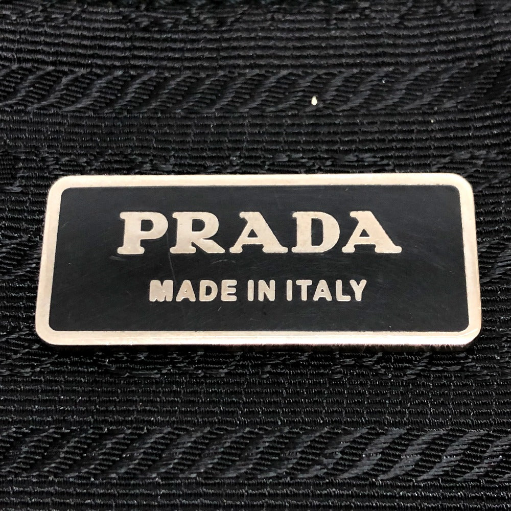 PRADA Shoulder Bag ‚u166 Nylon / leather black mens Used Authentic