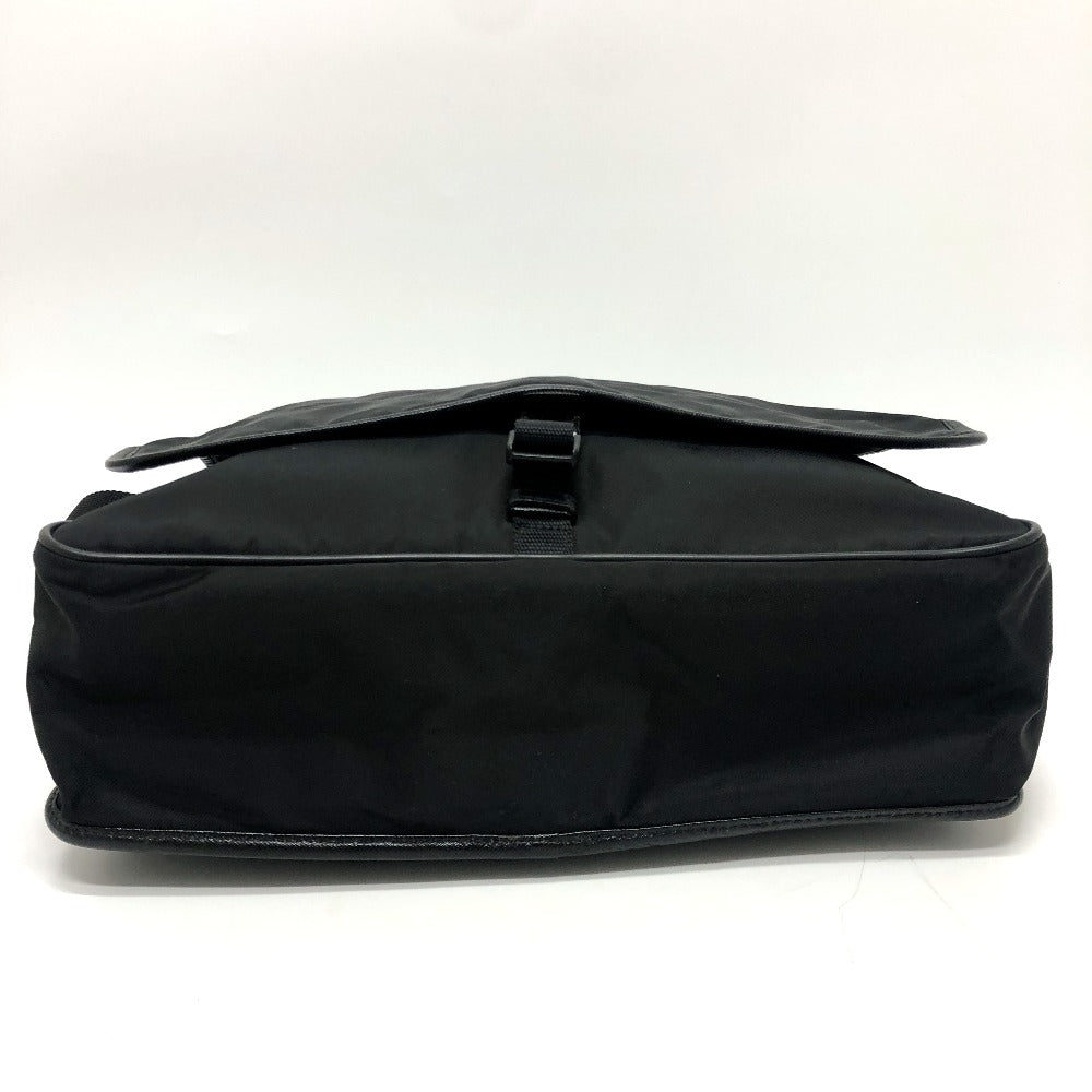 PRADA Shoulder Bag ‚u166 Nylon / leather black mens Used Authentic