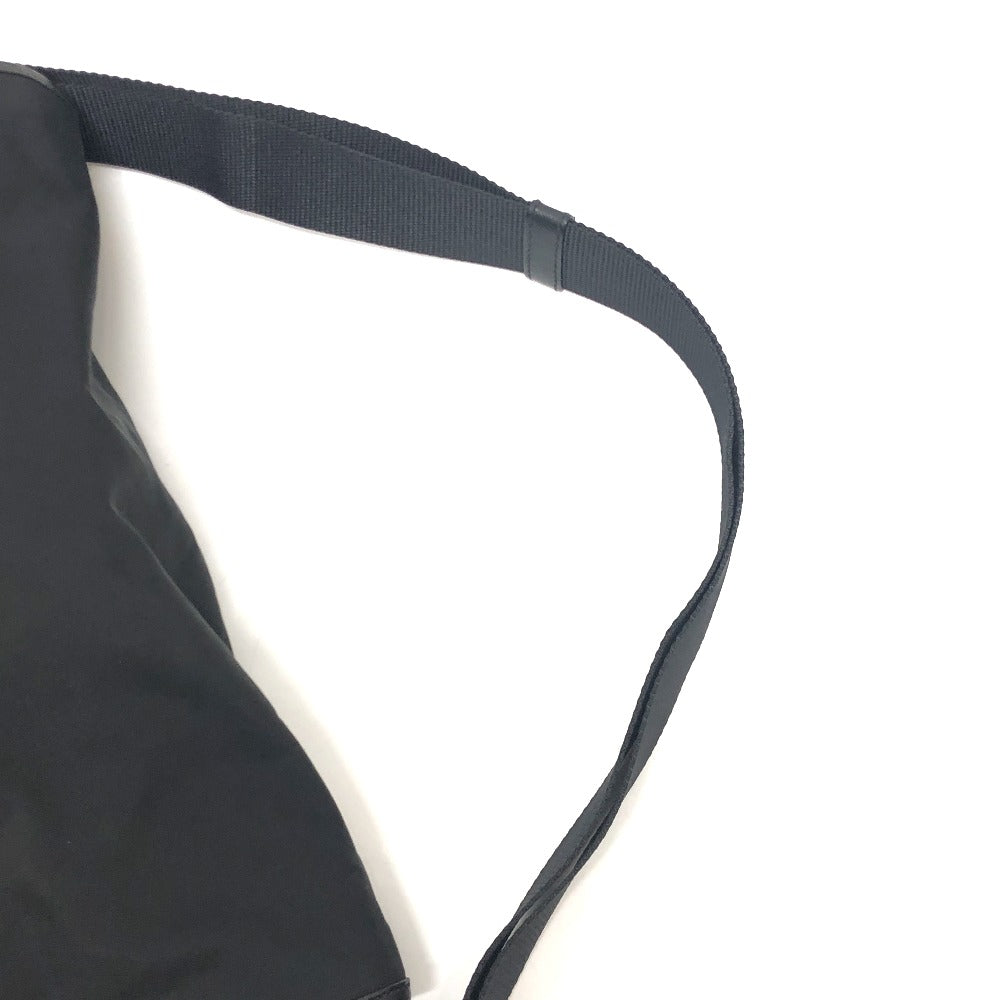 PRADA Shoulder Bag ‚u166 Nylon / leather black mens Used Authentic