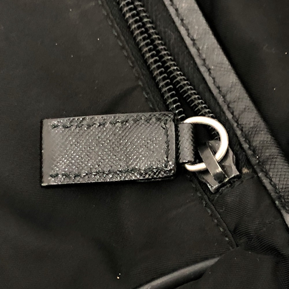 PRADA Shoulder Bag ‚u166 Nylon / leather black mens Used Authentic