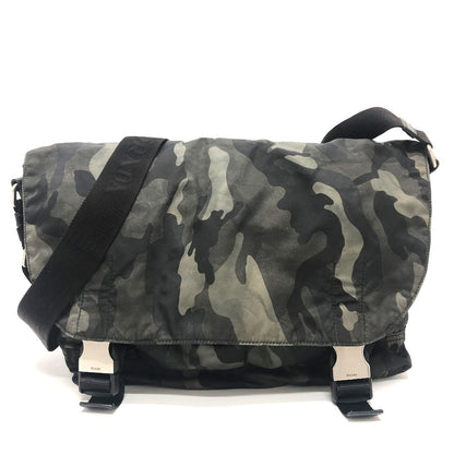 PRADA Shoulder Bag VA0887 Nylon green Camouflage camouflage