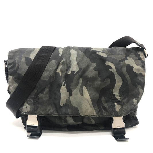 PRADA Shoulder Bag VA0887 Nylon green Camouflage camouflage
