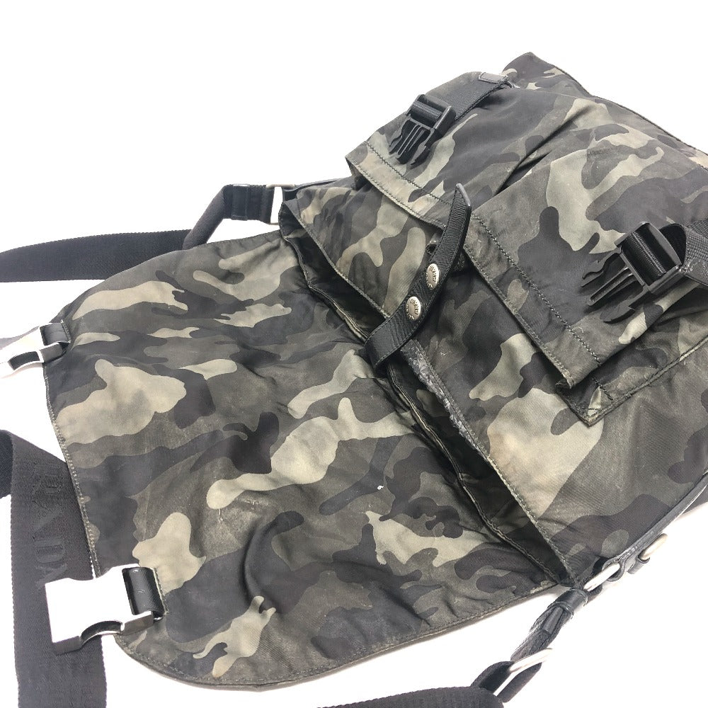 PRADA Shoulder Bag VA0887 Nylon green Camouflage camouflage