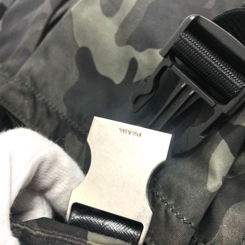 PRADA Shoulder Bag VA0887 Nylon green Camouflage camouflage