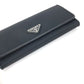 PRADA Folded wallet 1MH132 Nylon canvas, leather black Long Wallet Business Card Case Triangle logo plate Women Used Authentic