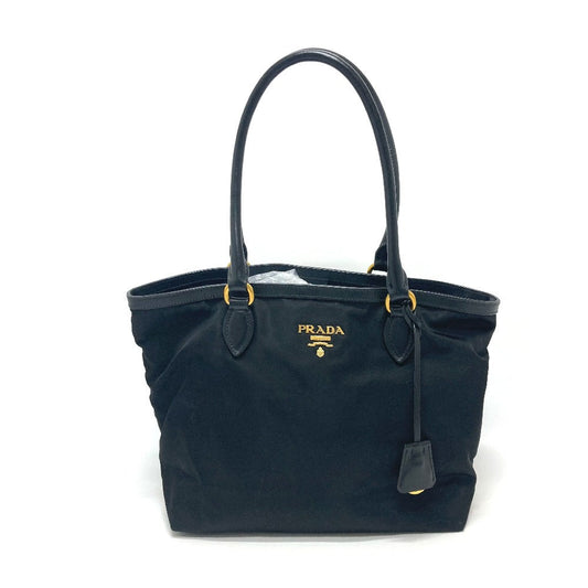 PRADA Tote Bag 1BG159 Nylon black TESSUTO Women Used Authentic
