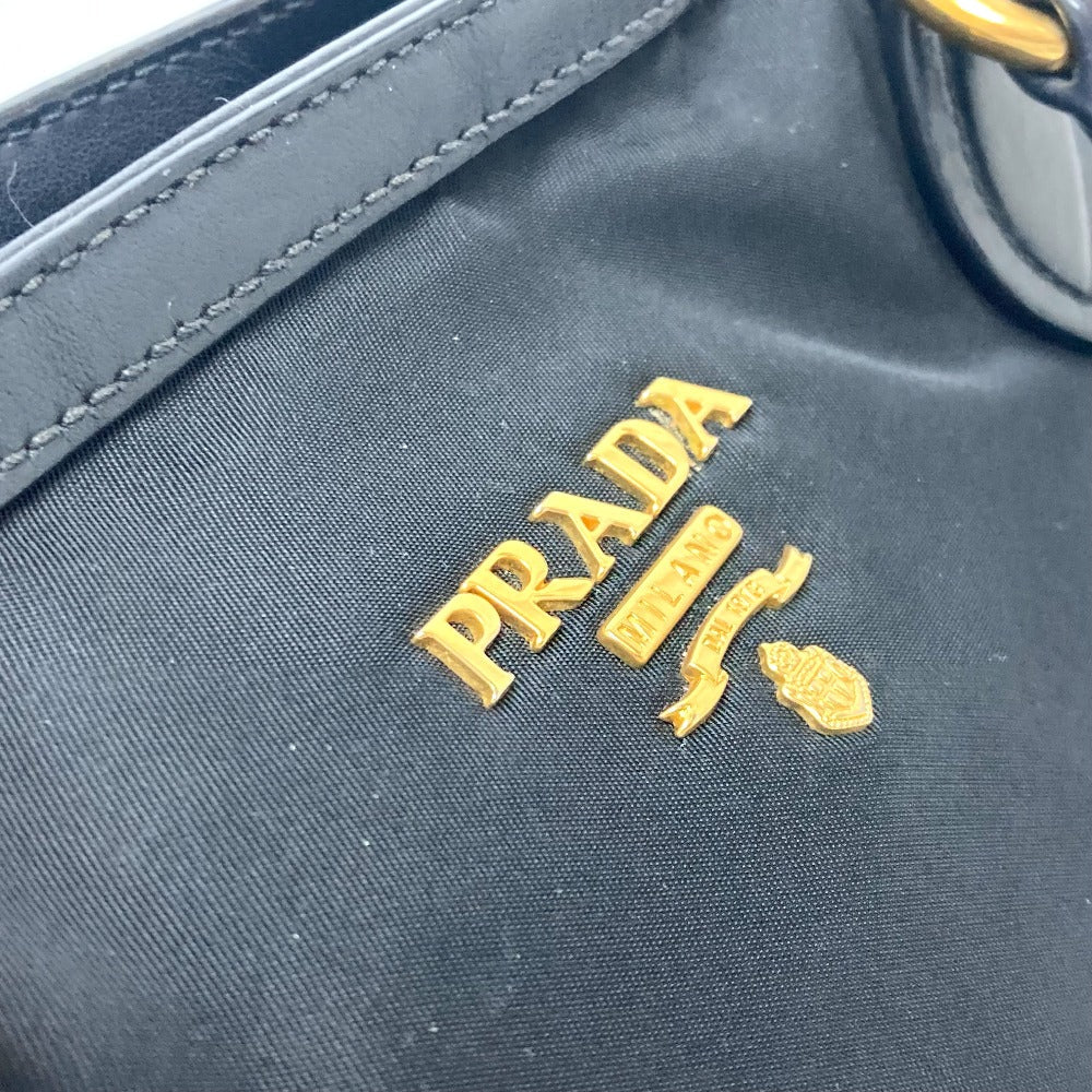PRADA Tote Bag 1BG159 Nylon black TESSUTO Women Used Authentic