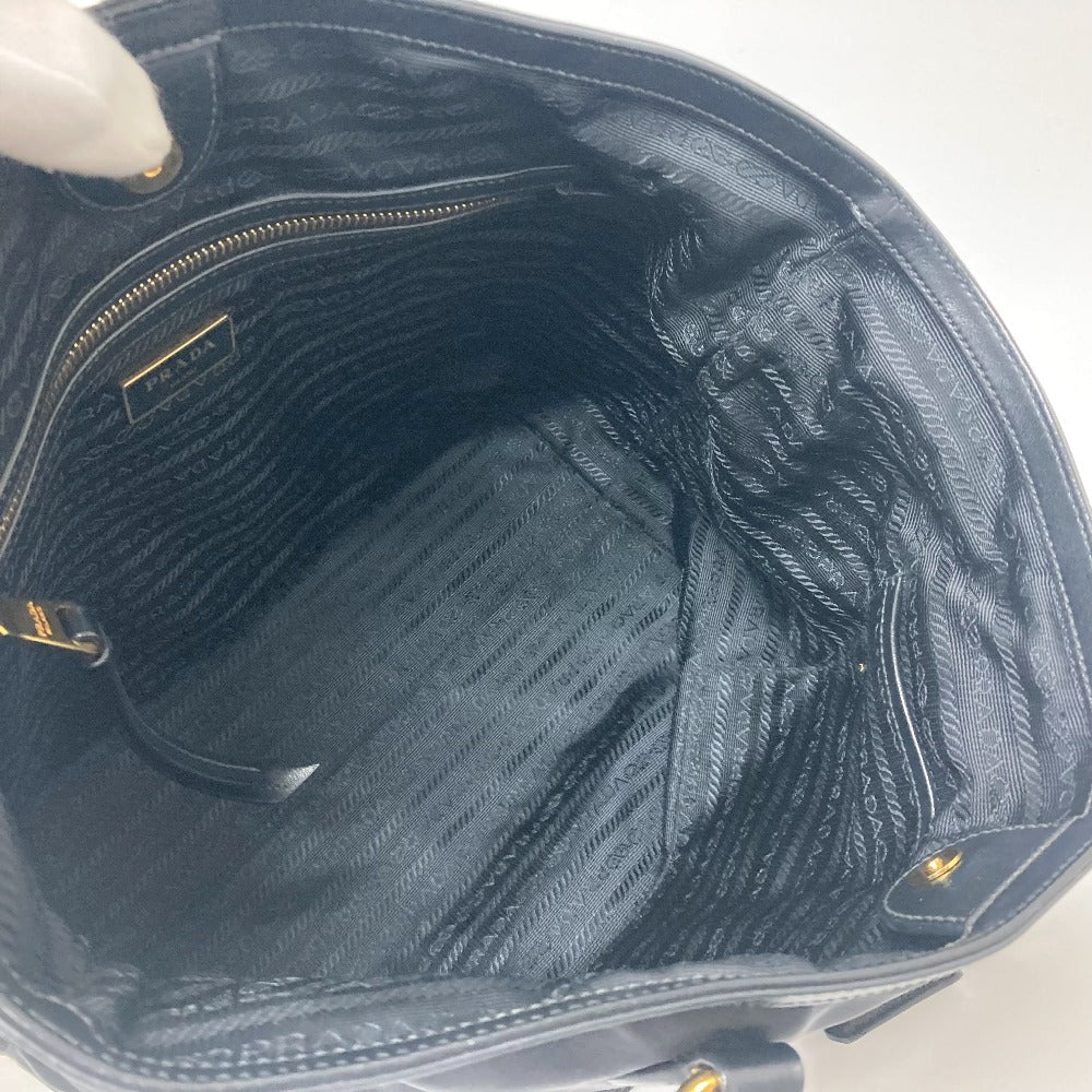 PRADA Tote Bag 1BG159 Nylon black TESSUTO Women Used Authentic