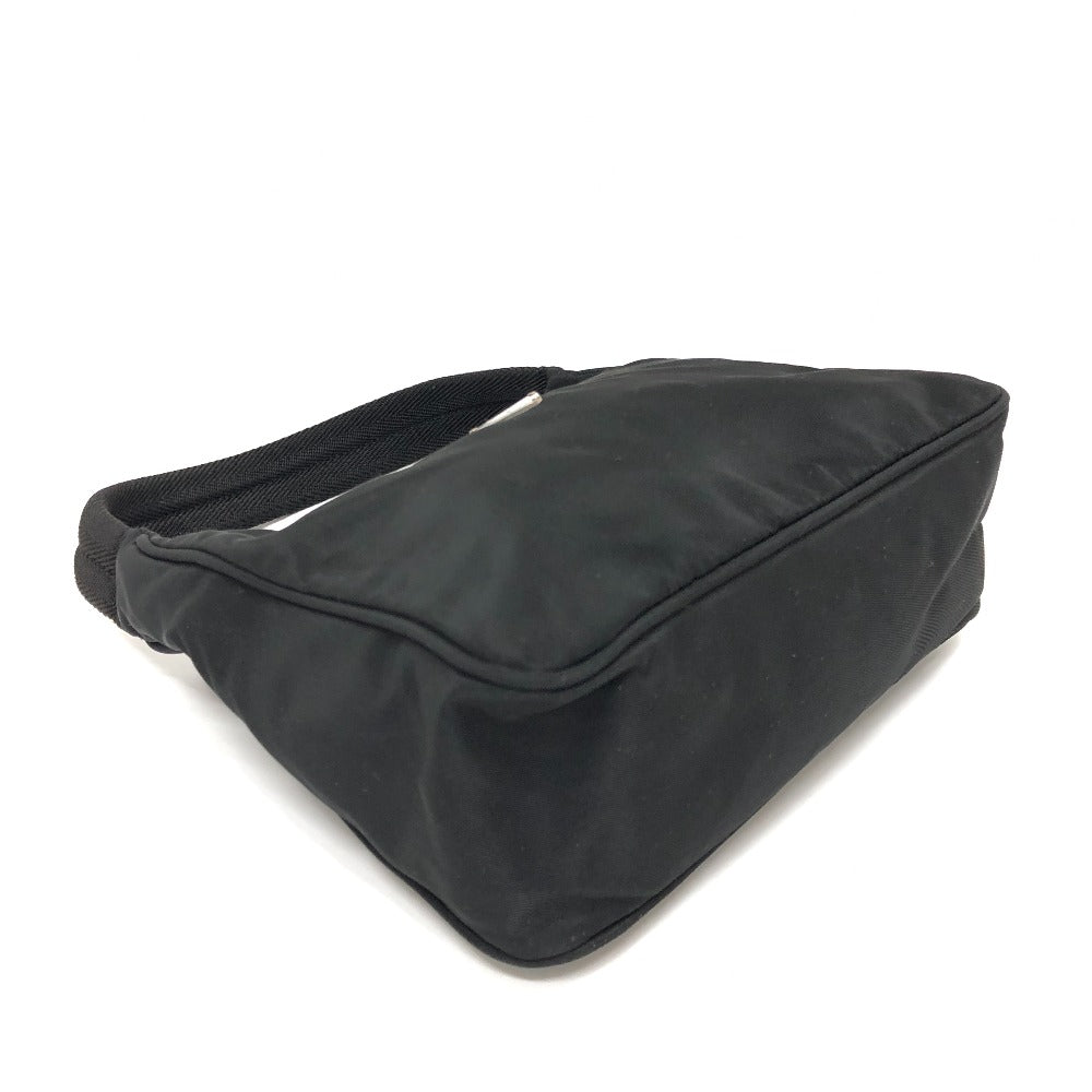 PRADA Handbag MV515 Nylon black Triangular plate Women Used Authentic