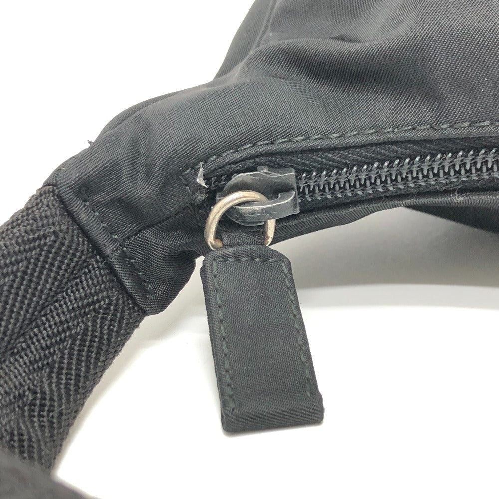 PRADA Handbag MV515 Nylon black Triangular plate Women Used Authentic