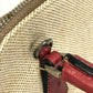 PRADA Handbag BN0115 canvas Beige typex red CANAPA+STRUZZ Mini bag Women Used Authentic