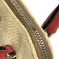 PRADA Handbag BN0115 canvas Beige typex red CANAPA+STRUZZ Mini bag Women Used Authentic