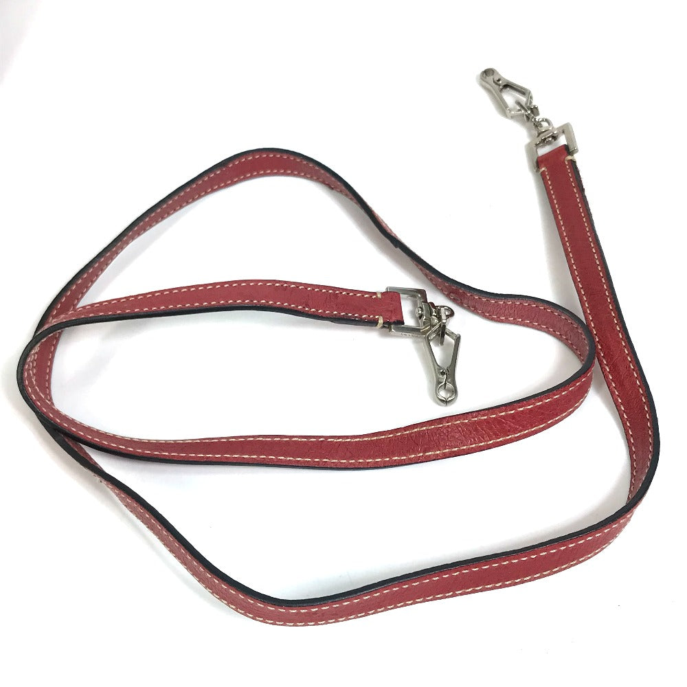 PRADA Handbag BN0115 canvas Beige typex red CANAPA+STRUZZ Mini bag Women Used Authentic