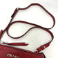 PRADA Shoulder Bag 1BH046 leather Red logo Women Used Authentic