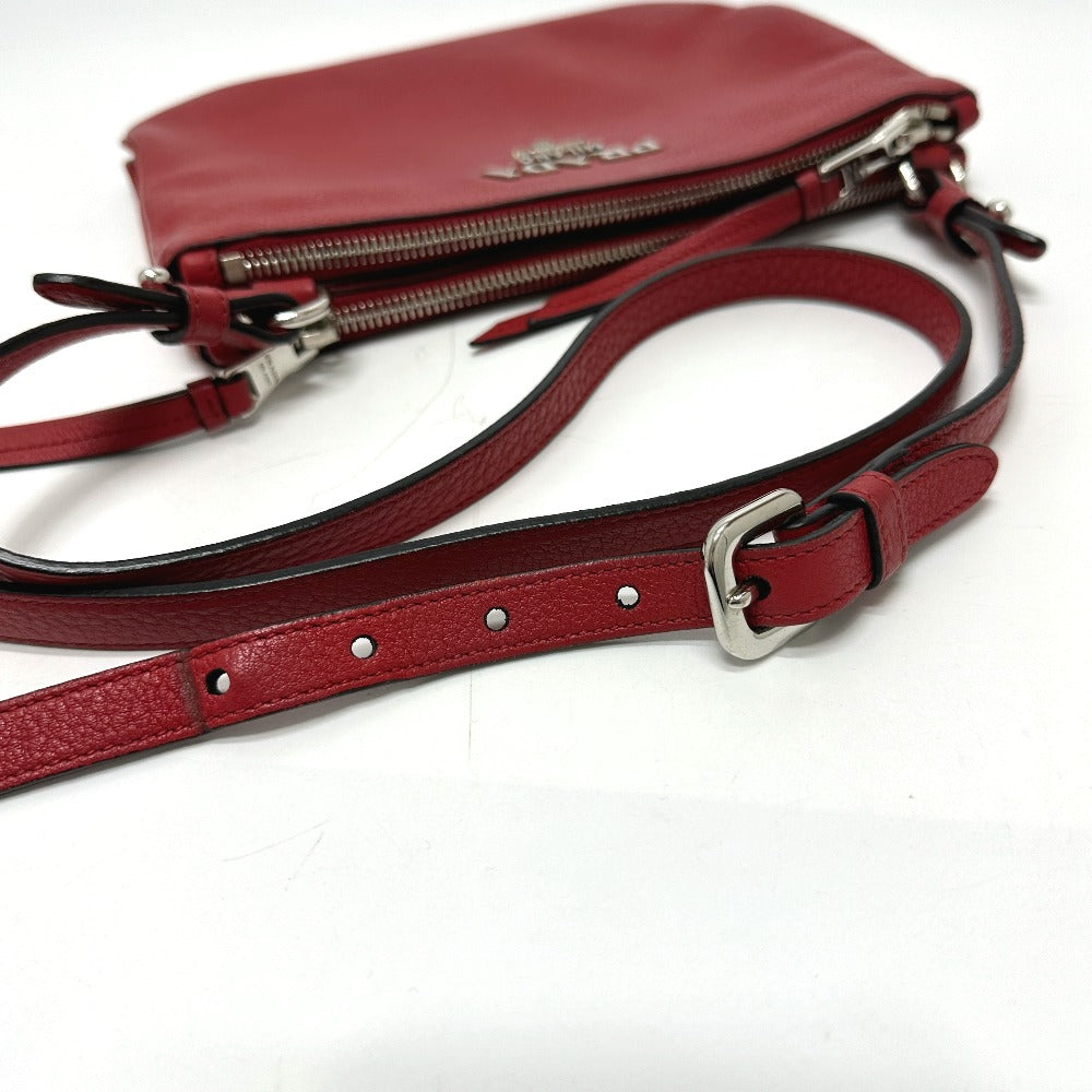 PRADA Shoulder Bag 1BH046 leather Red logo Women Used Authentic