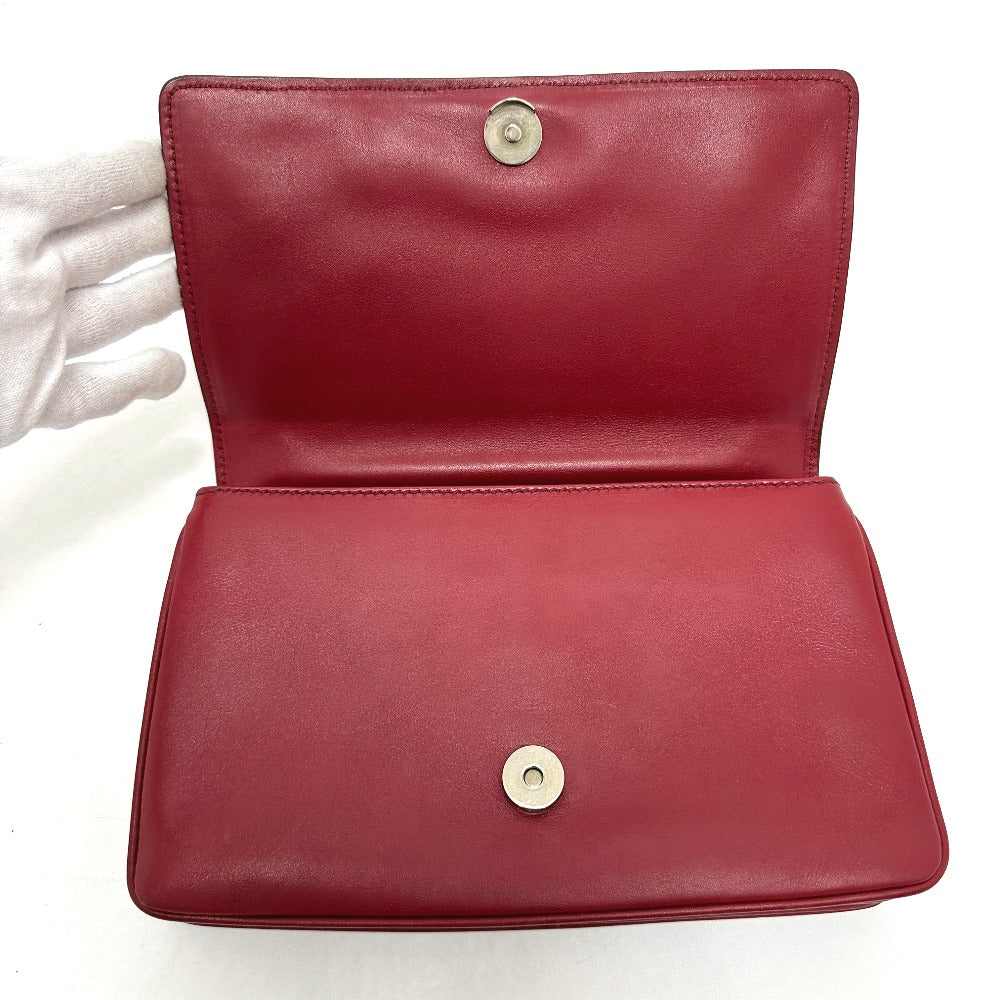 PRADA Shoulder Bag 1BD009 leather Red logo
