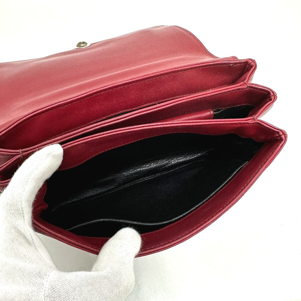 PRADA Shoulder Bag 1BD009 leather Red logo
