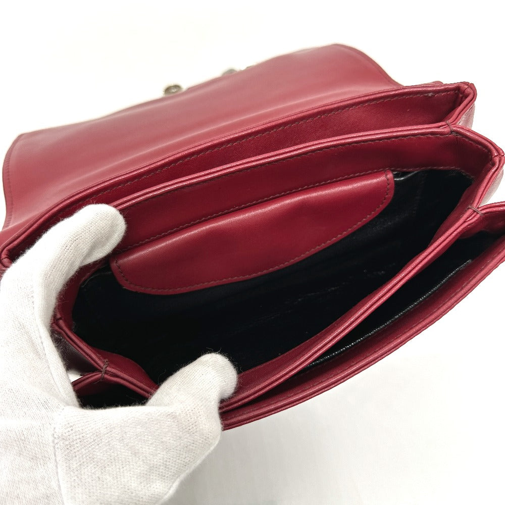 PRADA Shoulder Bag 1BD009 leather Red logo