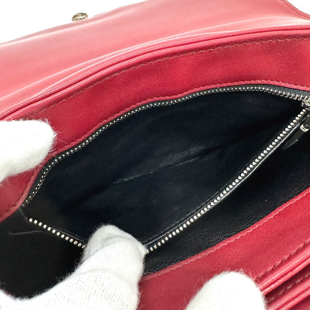 PRADA Shoulder Bag 1BD009 leather Red logo