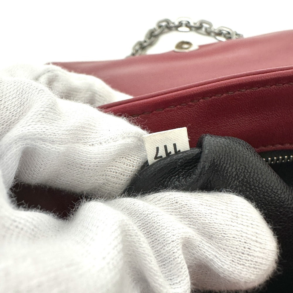 PRADA Shoulder Bag 1BD009 leather Red logo