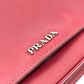 PRADA Shoulder Bag 1BD009 leather Red logo