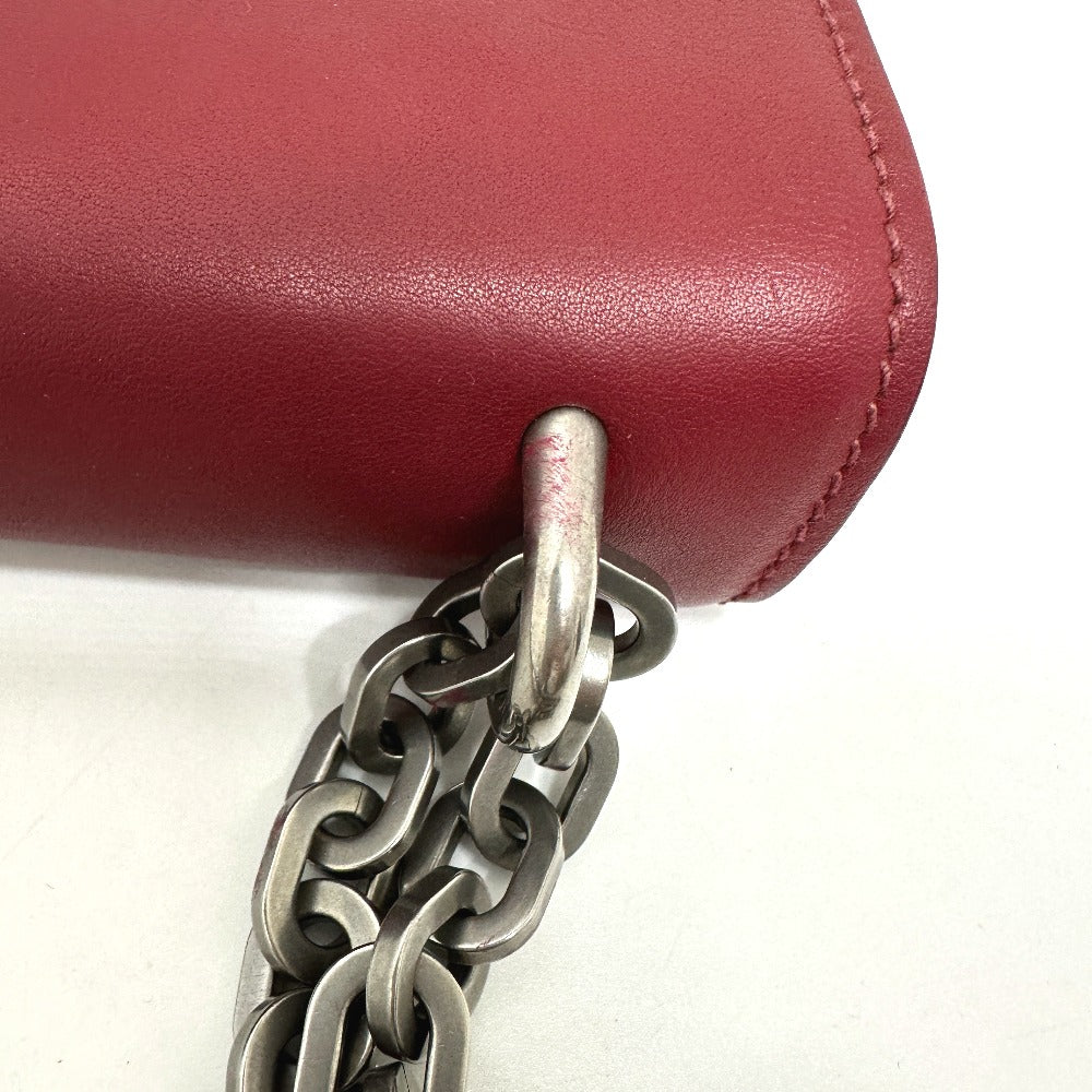 PRADA Shoulder Bag 1BD009 leather Red logo