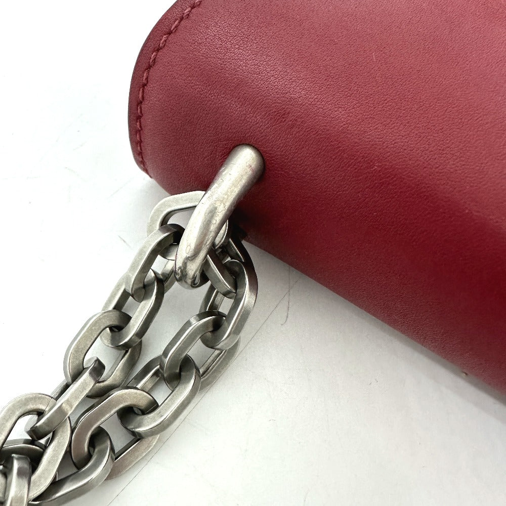 PRADA Shoulder Bag 1BD009 leather Red logo