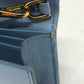 PRADA Wallet Chain 1DH044 leather blue ChainShoulder Bag Saffiano logo Women Used Authentic