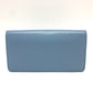 PRADA Wallet Chain 1DH044 leather blue ChainShoulder Bag Saffiano logo Women Used Authentic