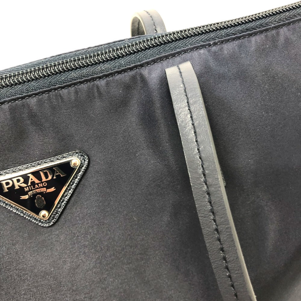 PRADA Shoulder Bag 1BG189 Nylon Navy Triangle logo Tote Bag/Crossbody