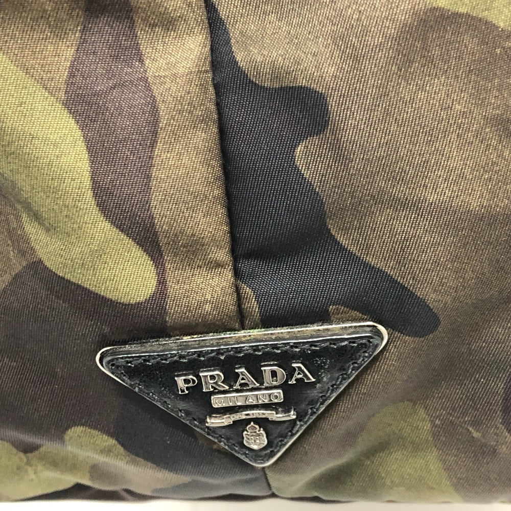 PRADA Handbag  B1959V Nylon green camouflage Women Used Authentic