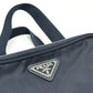 PRADA Handbag 1N1346 Nylon blue triangle plate Women Used Authentic