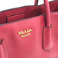 PRADA Handbag BN2729 Safiano leather Red Front pocket Women Secondhand Authentic