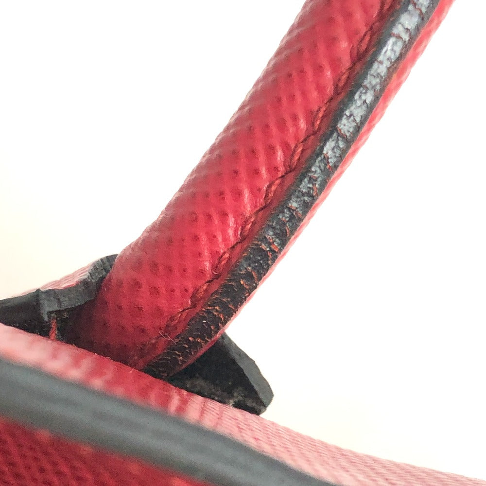 PRADA Handbag BN2729 Safiano leather Red Front pocket Women Secondhand Authentic