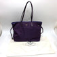 PRADA Tote Bag BR3924 saffiano leather purple logo Women Secondhand Authentic