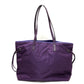 PRADA Tote Bag BR3924 saffiano leather purple logo Women Secondhand Authentic