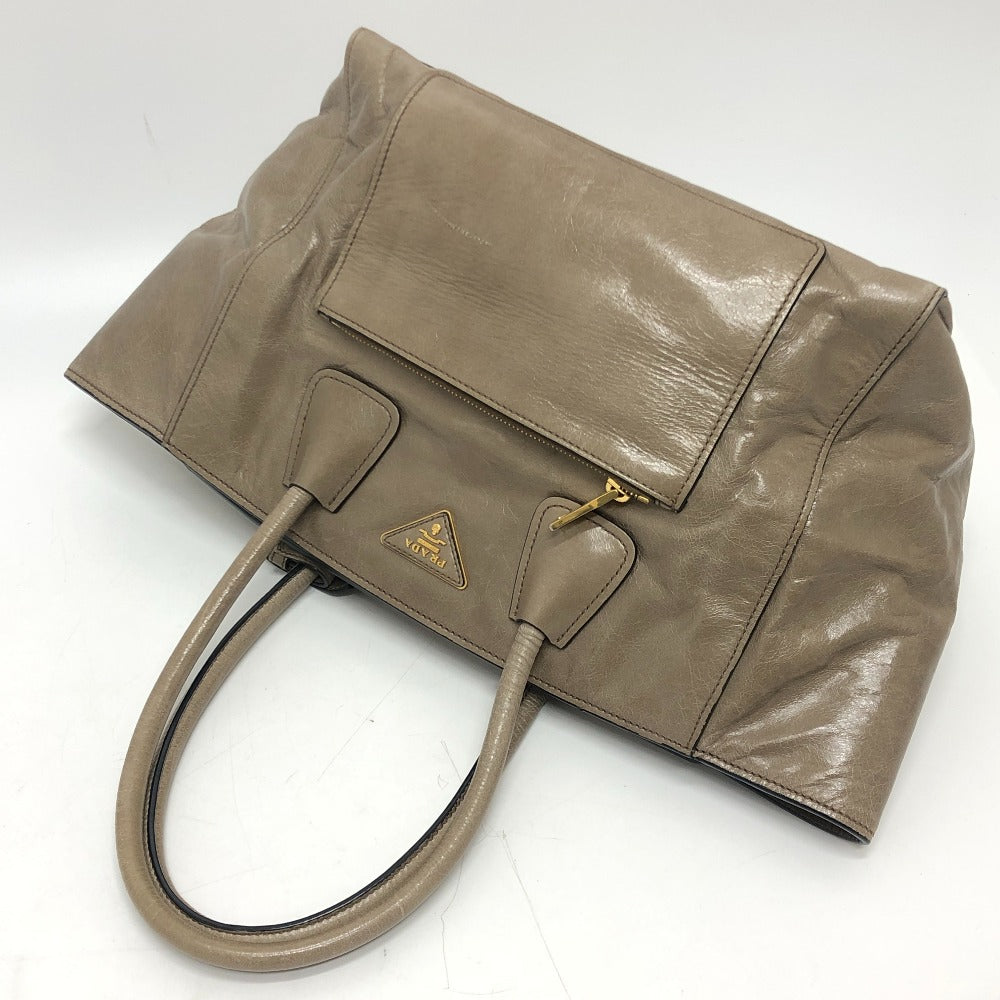 PRADA Tote Bag BN2626 leather Brown logo
