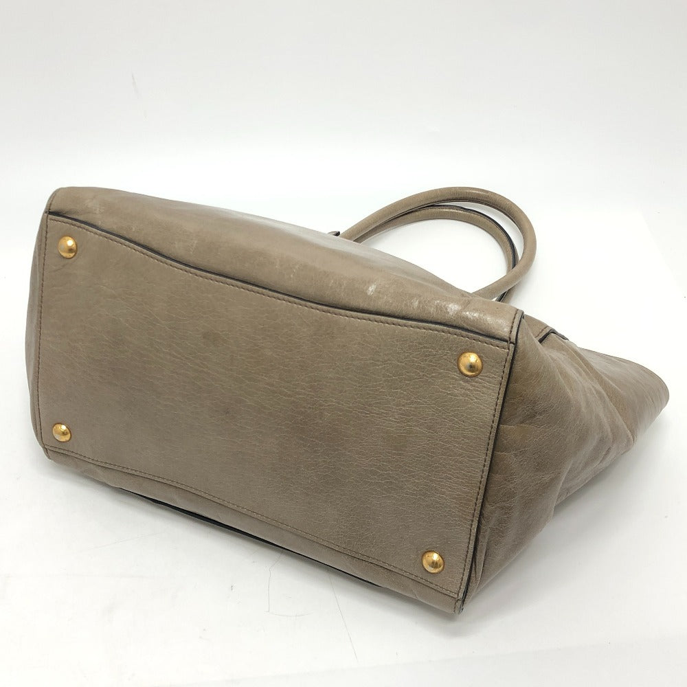 PRADA Tote Bag BN2626 leather Brown logo