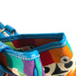 PRADA Tote Bag Canvas / leather multicolor Triangle logo plate All-over logo