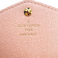 LOUIS VUITTON Long Wallet Purse N60114 Damier canvas Brown x pink Damier Rose Valerie