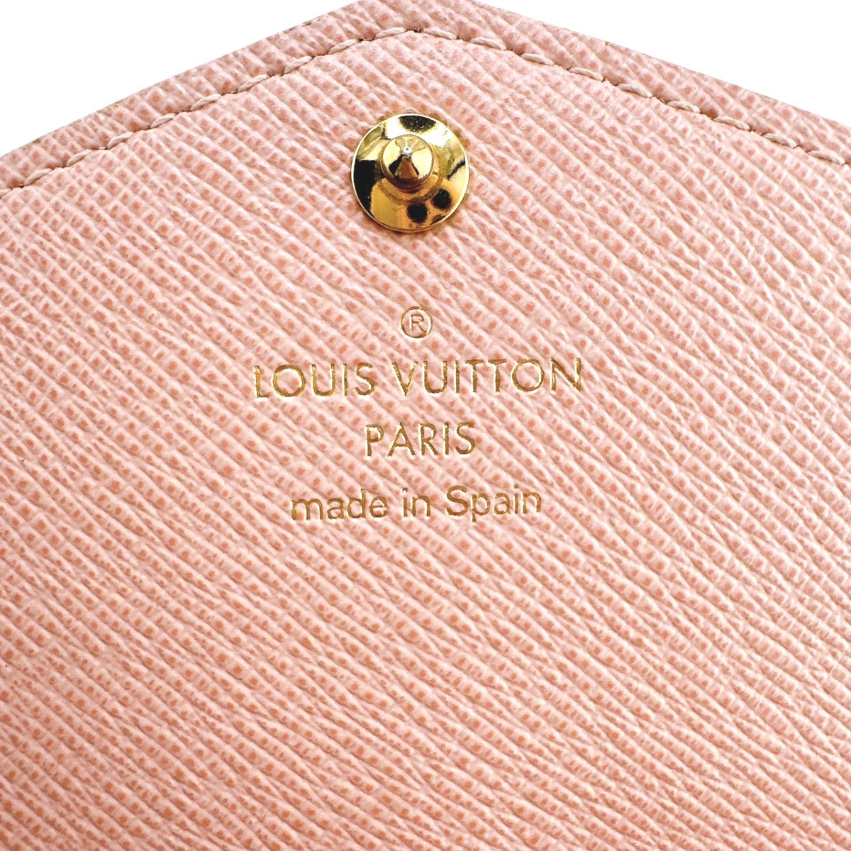 LOUIS VUITTON Long Wallet Purse N60114 Damier canvas Brown x pink Damier Rose Valerie