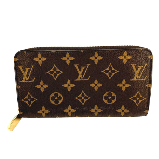 LOUIS VUITTON Long Wallet Purse M42616 Monogram canvas Brown Zip Around Monogram Zippy wallet Women(Unisex) Used Authentic