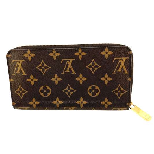 LOUIS VUITTON Long Wallet Purse M42616 Monogram canvas Brown Zip Around Monogram Zippy wallet Women(Unisex) Used Authentic