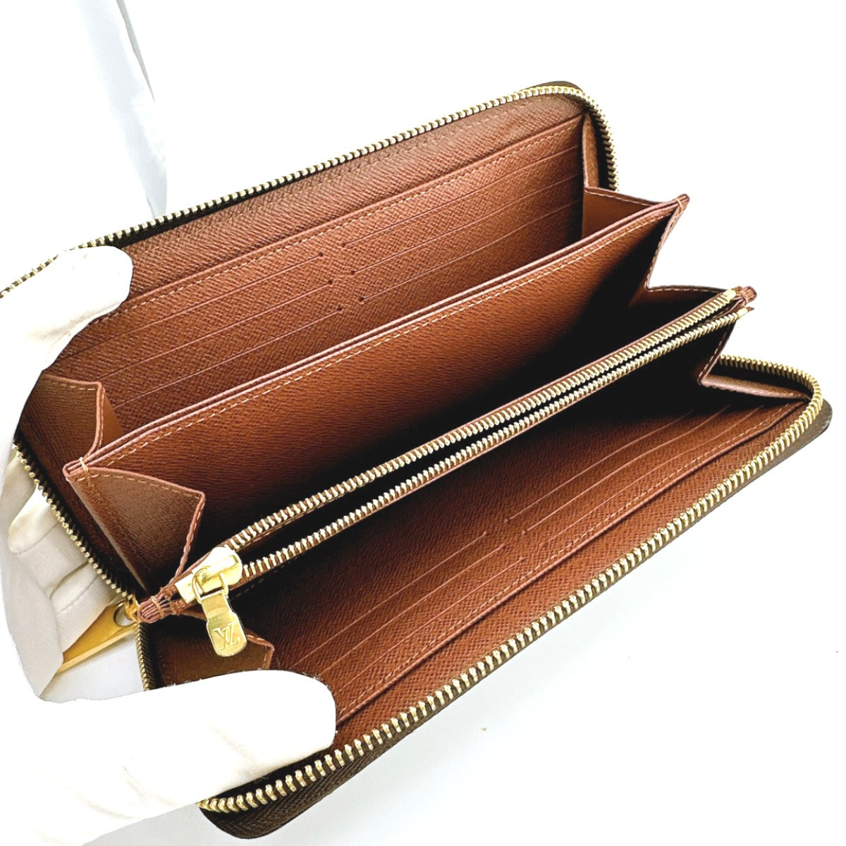 LOUIS VUITTON Long Wallet Purse M42616 Monogram canvas Brown Zip Around Monogram Zippy wallet Women(Unisex) Used Authentic